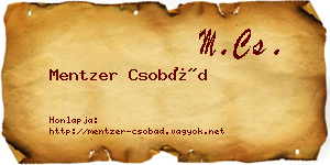 Mentzer Csobád névjegykártya